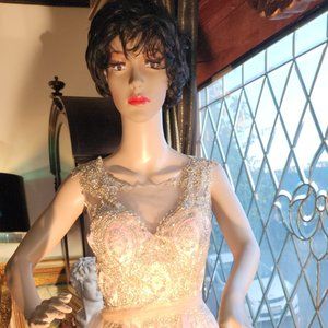 May Queen Sequin Embroider Vintage Jackie O Style